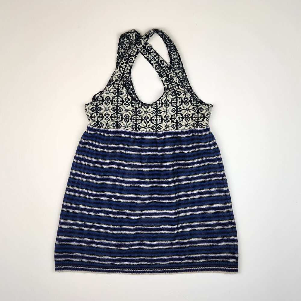 Free People Wool Blend Crisscross Strap Sweater Tank Top sz M